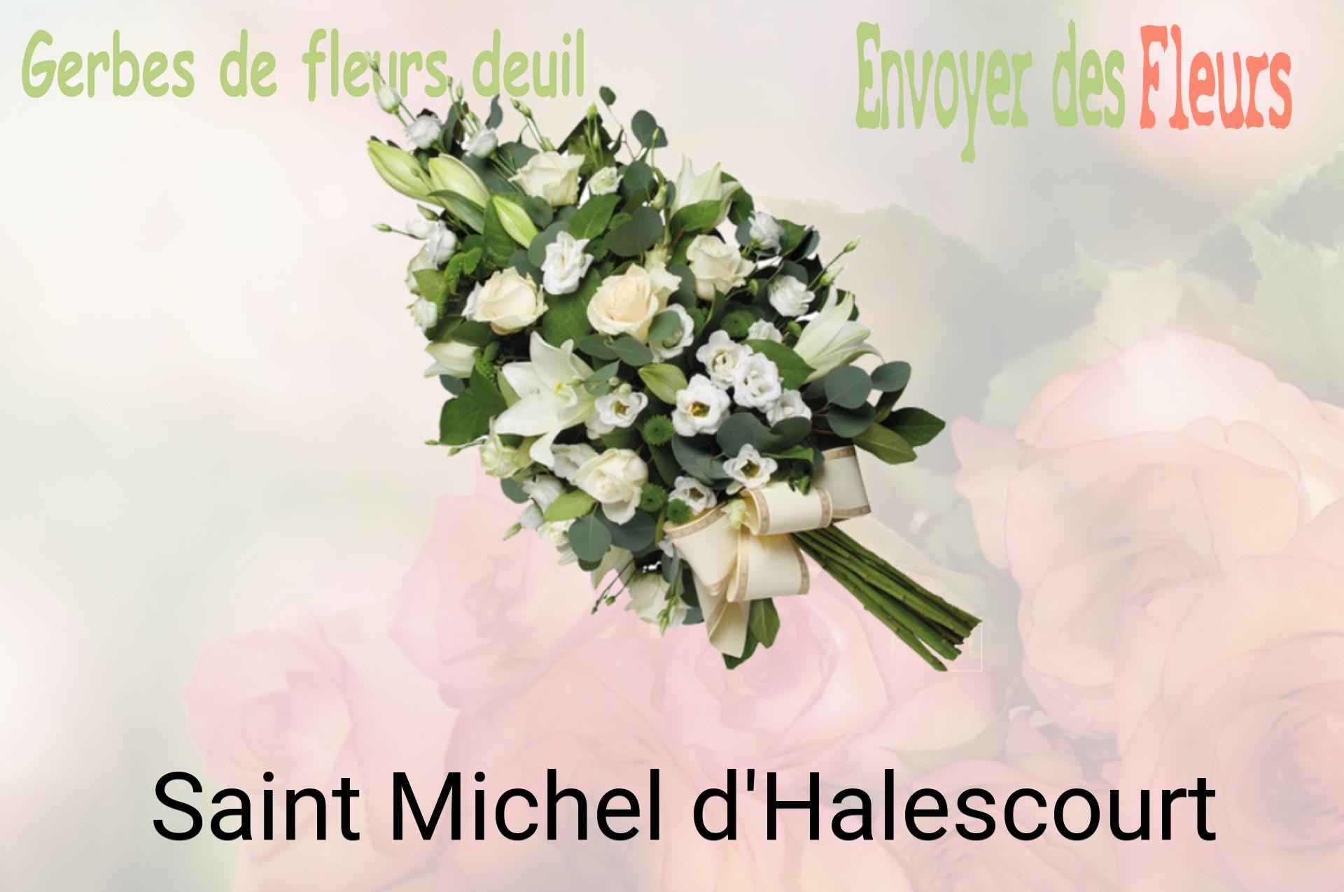 Gerbe de fleurs de deuil livrée à Saint-Michel-d'Halescourt